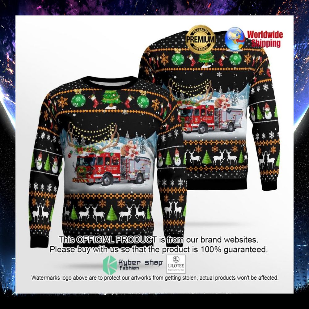 st petersburg pinellas county florida st petersburg fire department ugly sweater 1 783