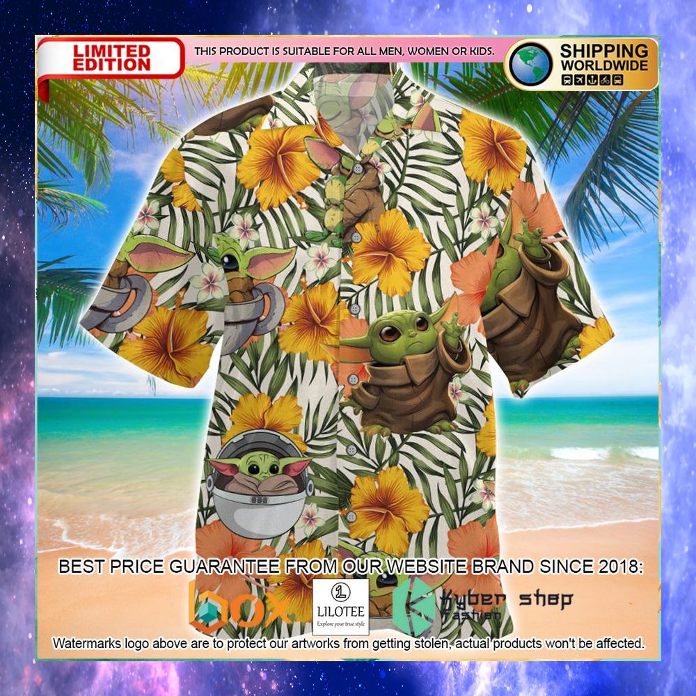 star wars baby yoda hawaiian shirt 1 835