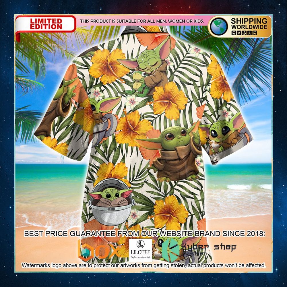 star wars baby yoda hawaiian shirt 2 487