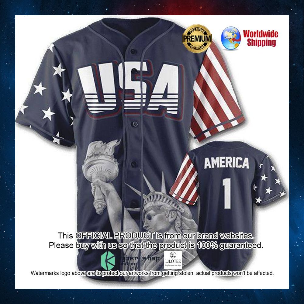statue of liberty american flag usa navy baseball jersey 1 203