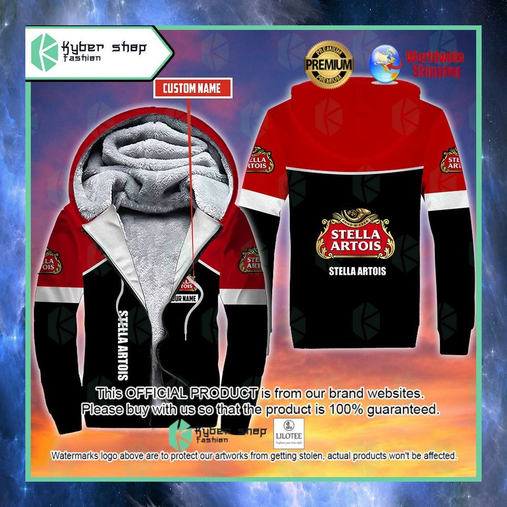 stella artois custom name 3d fleece hoodie 1 93