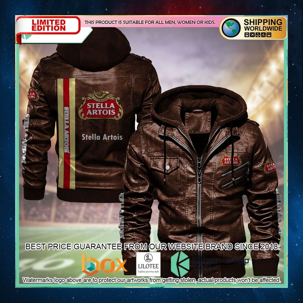 stella artois leather jacket 2 123
