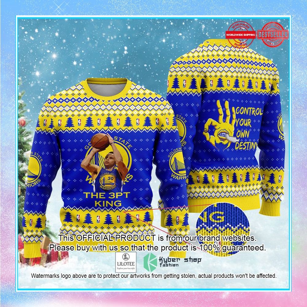 stephen curry golden states warriors nba control your own destiny christmas sweater 1 722