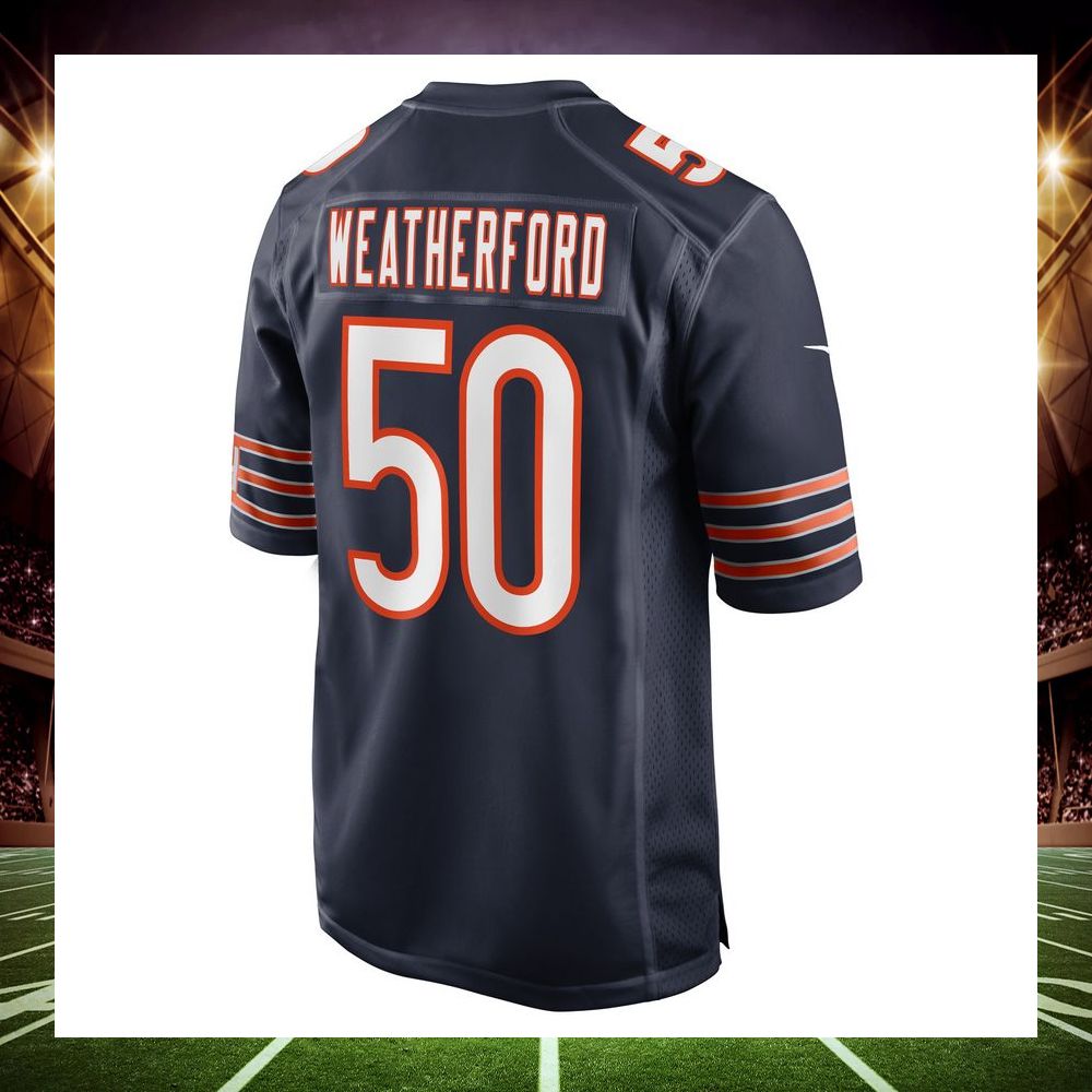 sterling weatherford chicago bears navy football jersey 3 183