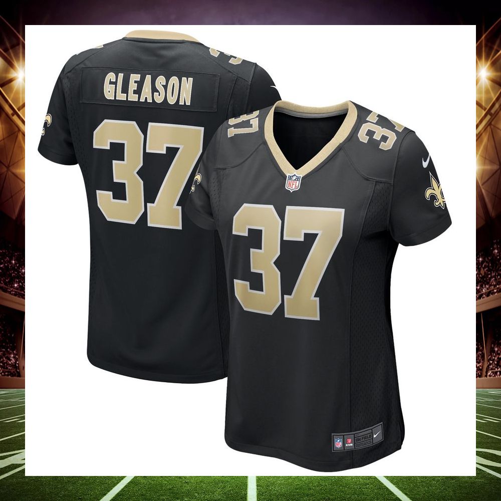 steve gleason new orleans saints football retired black football jersey 1 800