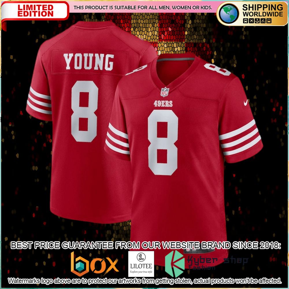 steve young san francisco 49ers nike retired scarlet football jersey 1 467