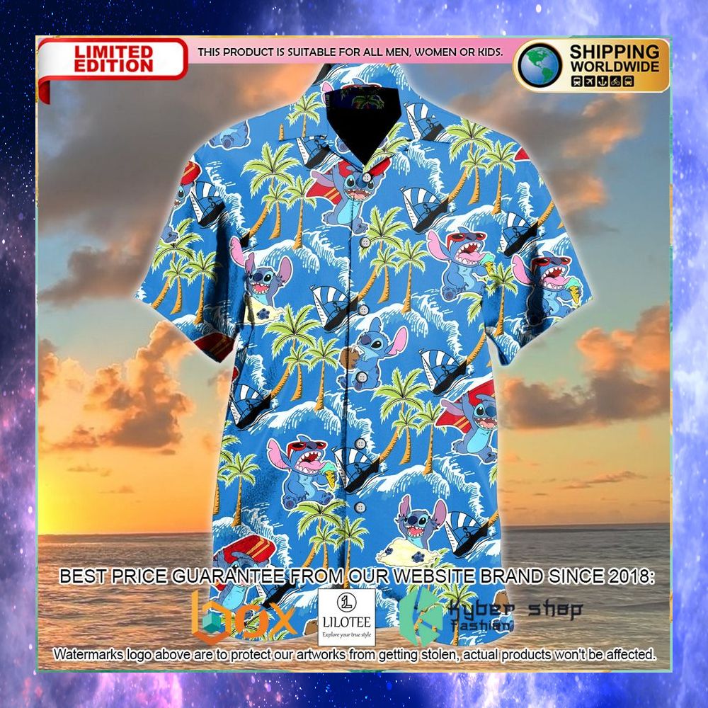 stitch beach day cute hawaiian shirt 1 225