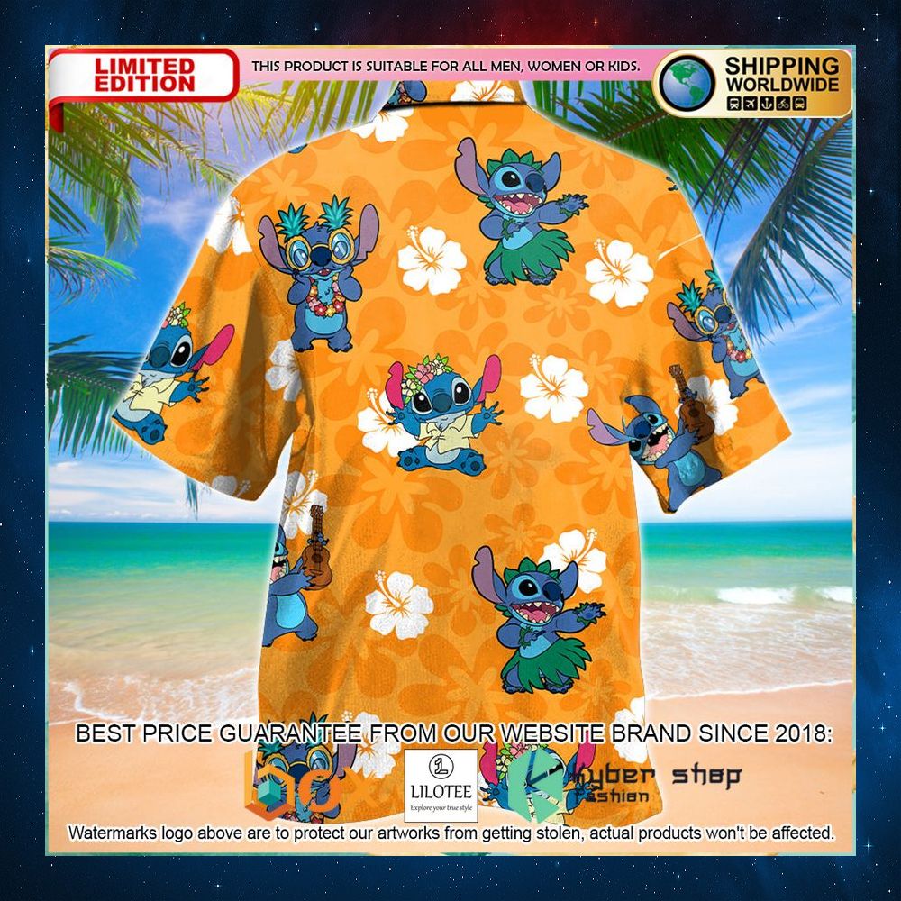 stitch guitar cute hawaiian shirt 2 648