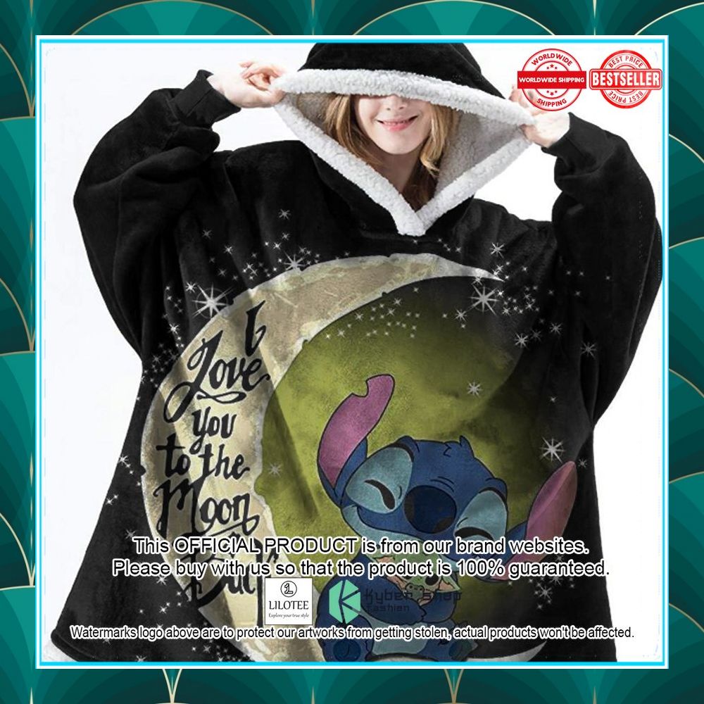 stitch i love you to the moon and back blanket hoodie 1 562