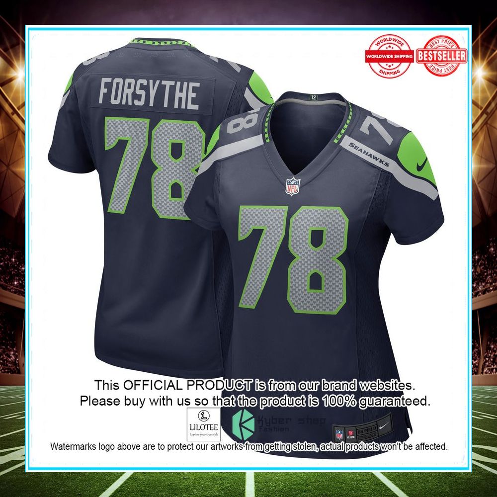 stone forsythe seattle seahawks nike womens game college navy football jersey 1 514