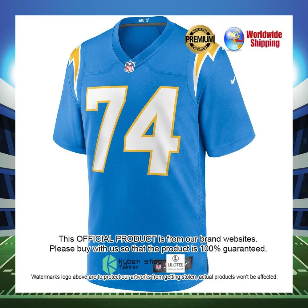 storm norton los angeles chargers nike team game powder blue football jersey 2 632