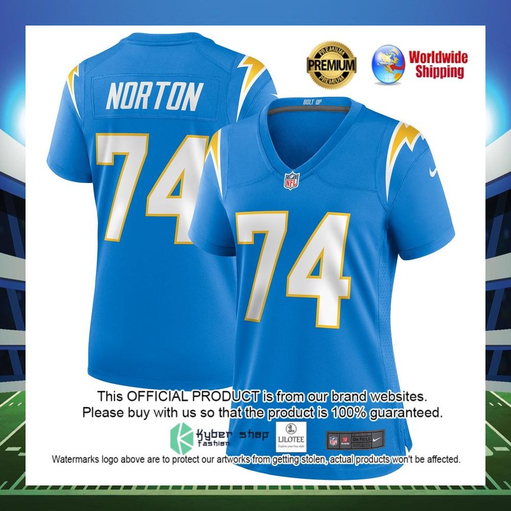 storm norton los angeles chargers nike womens game powder blue football jersey 1 436