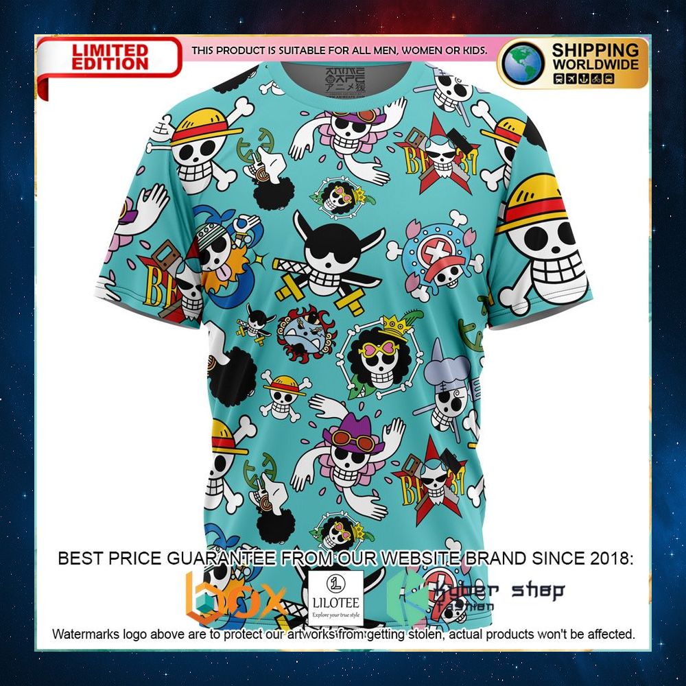 strawhats jolly roger one piece t shirt 1 83
