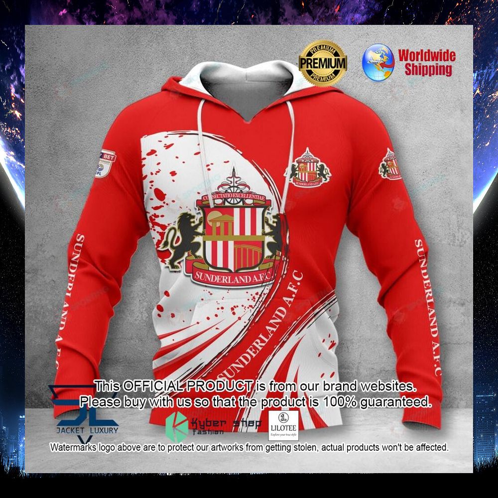 sunderland a f c white red 3d hoodie shirt 1 876