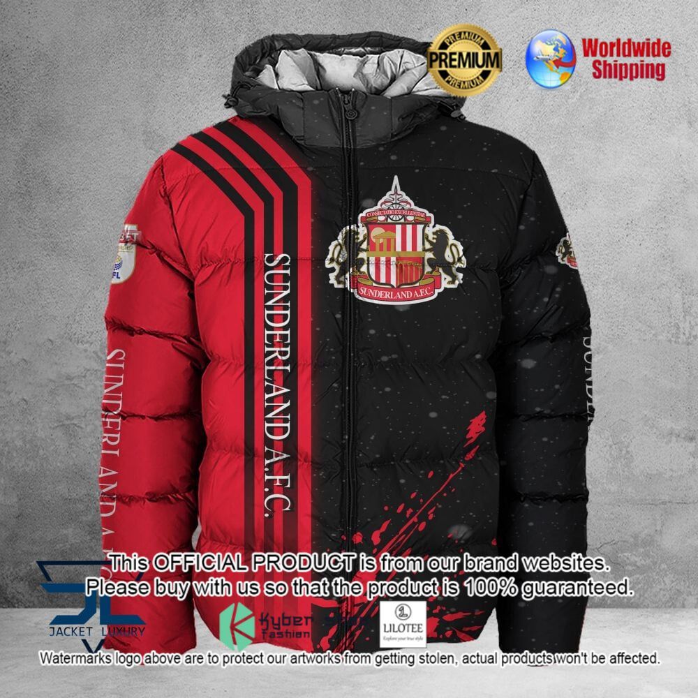 sunderland a fc the black cats 3d puffer down jacket bomber jacket 1 58