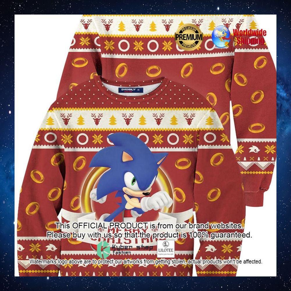 super sonic merry christmas christmas sweater 1 391