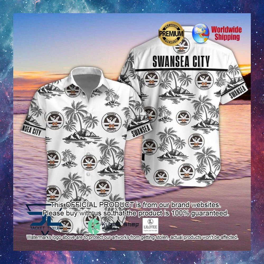 swansea city a f c hawaiian shirt short 1 454