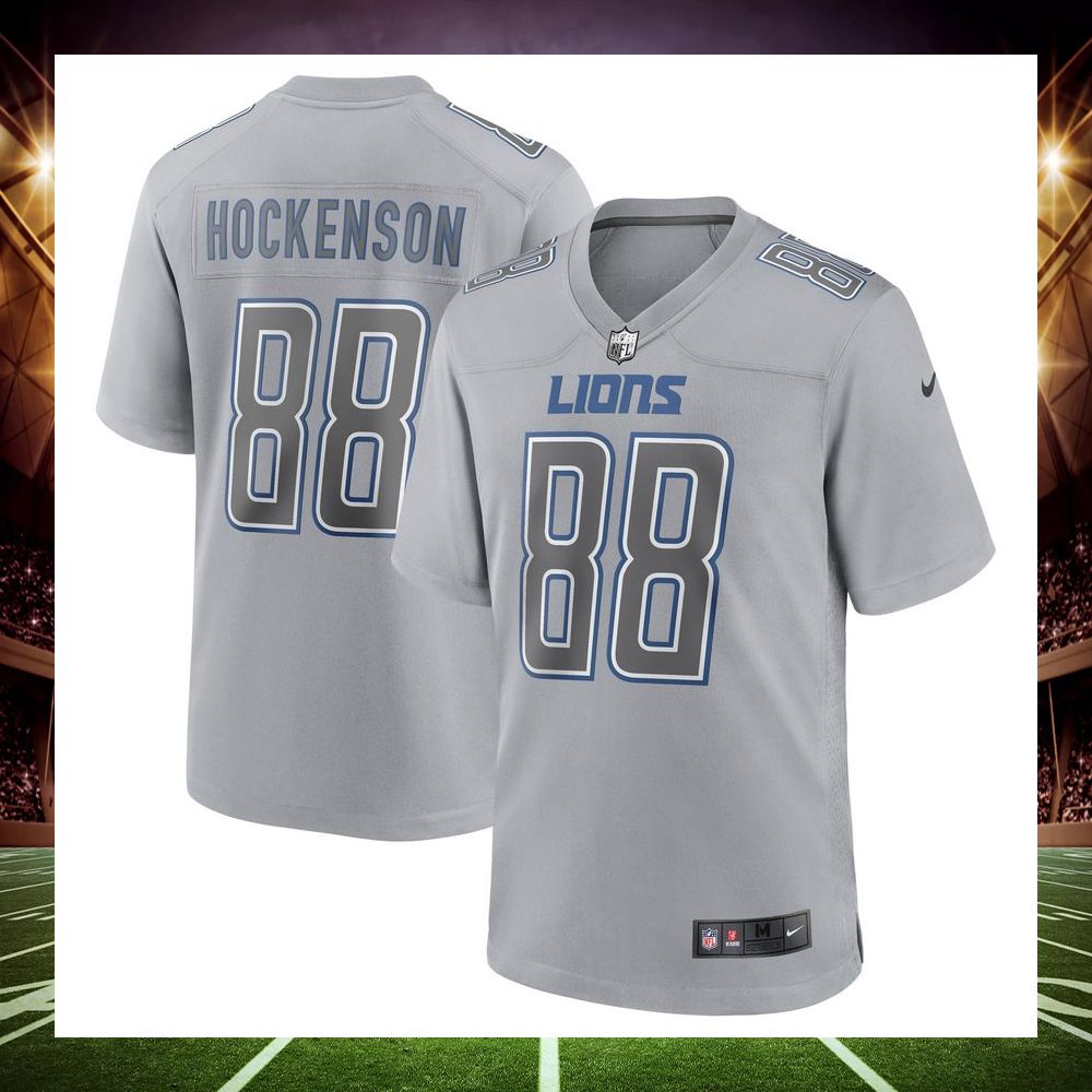 t j hockenson detroit lions atmosphere fashion gray football jersey 1 692