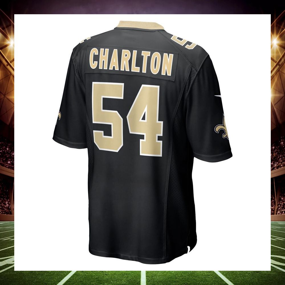 taco charlton new orleans saints black football jersey 3 135