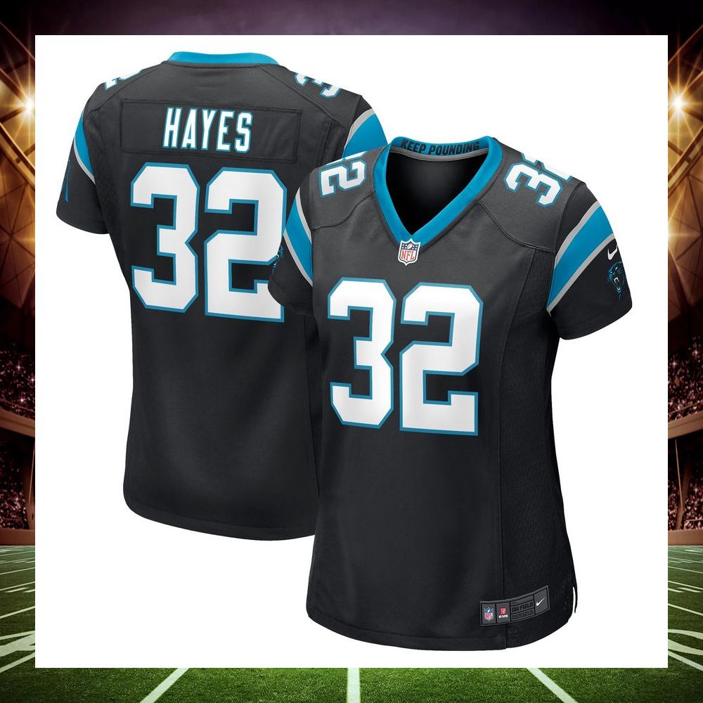 tae hayes carolina panthers black football jersey 1 844