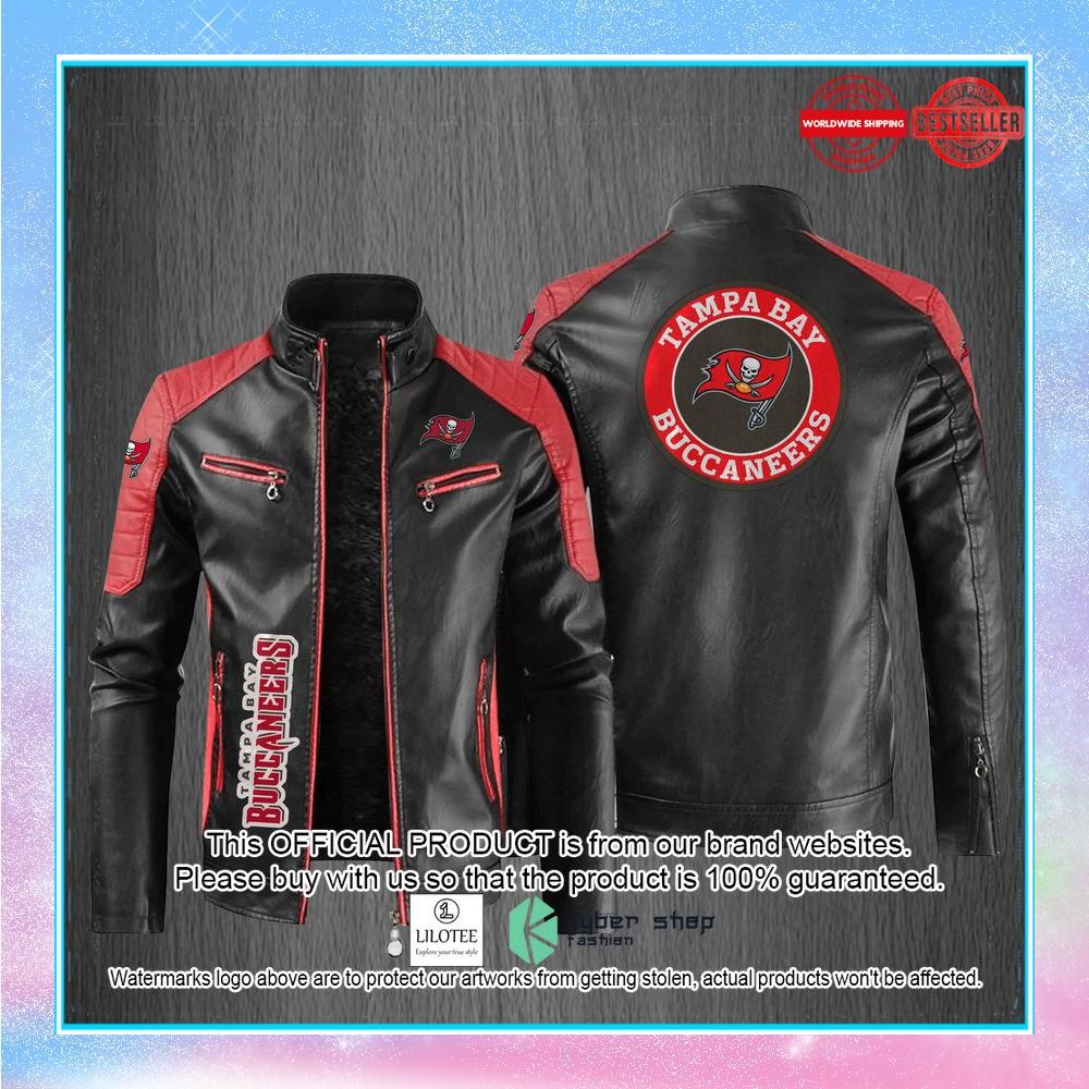 tampa bay buccaneers motor block leather jacket 2 531