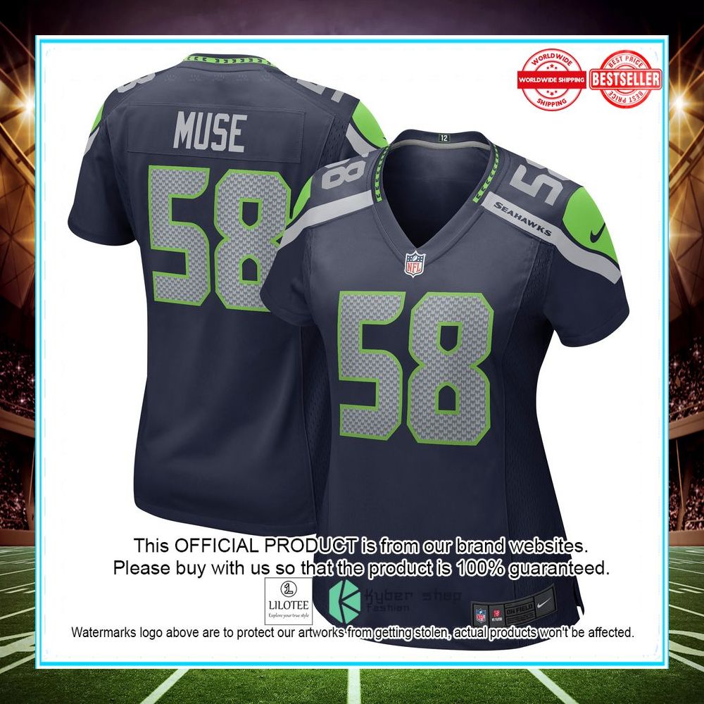tanner muse seattle seahawks nike college navy football jersey 1 764