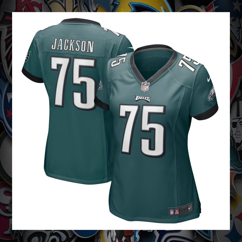 tarron jackson philadelphia eagles womens midnight green football jersey 1 197