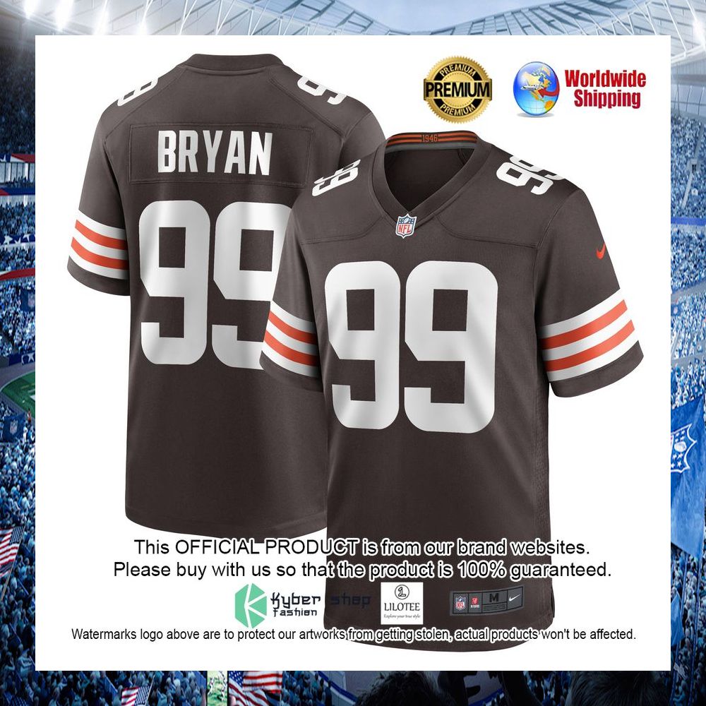 taven bryan cleveland browns nike brown football jersey 1 509