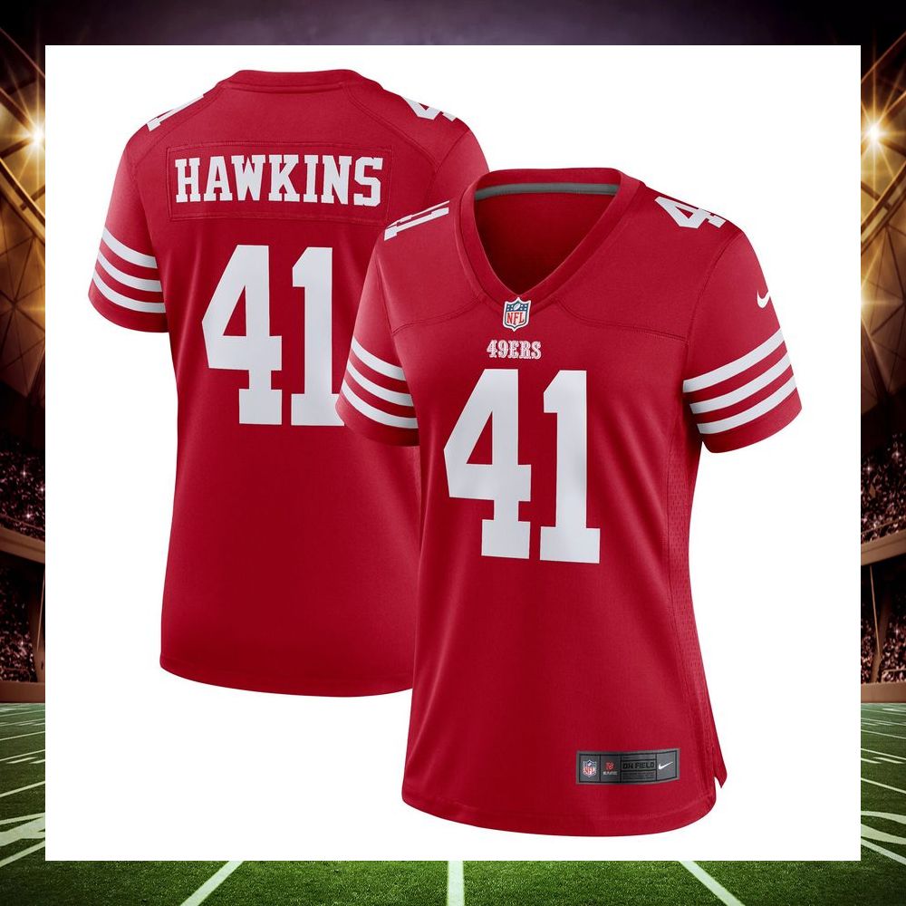 tayler hawkins san francisco 49ers scarlet football jersey 1 547
