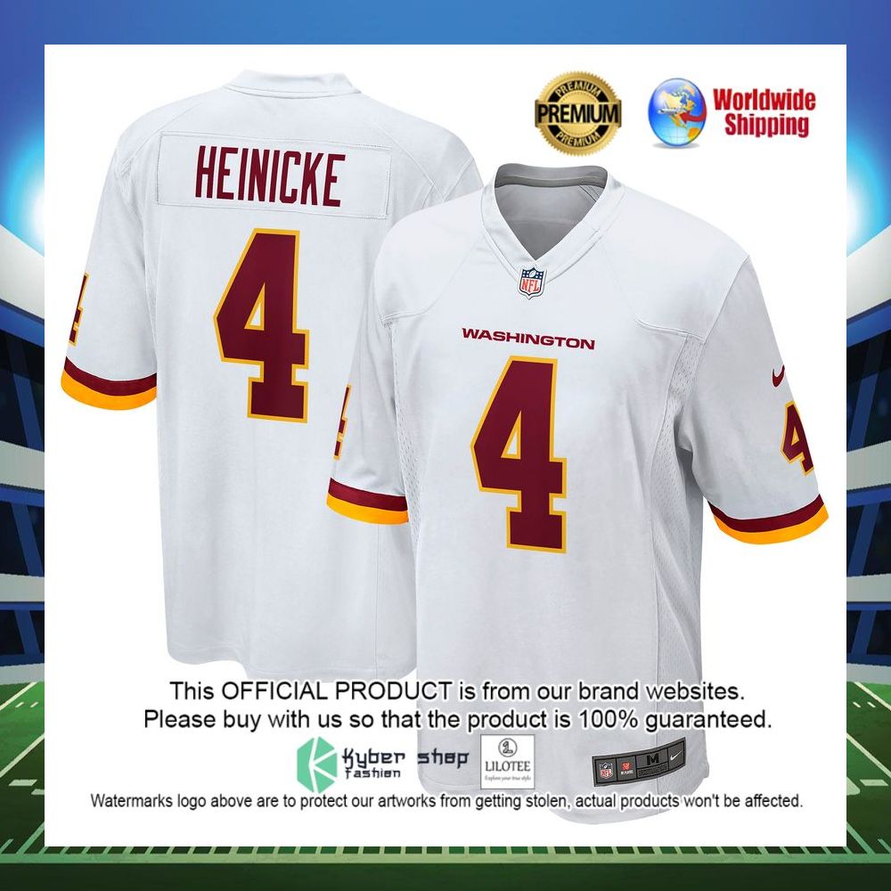 taylor heinicke washington football team nike player game white football jersey 1 420