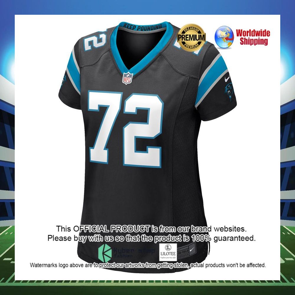 taylor moton carolina panthers nike womens game black football jersey 2 135