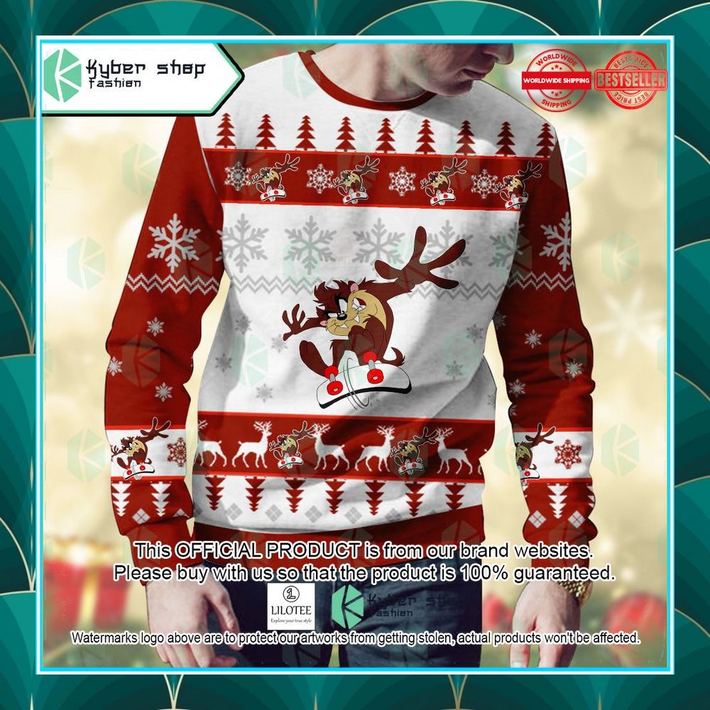 taz looney tunes christmas sweater 2 697
