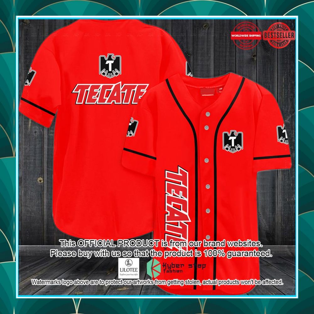 tecate original red baseball jersey 1 88