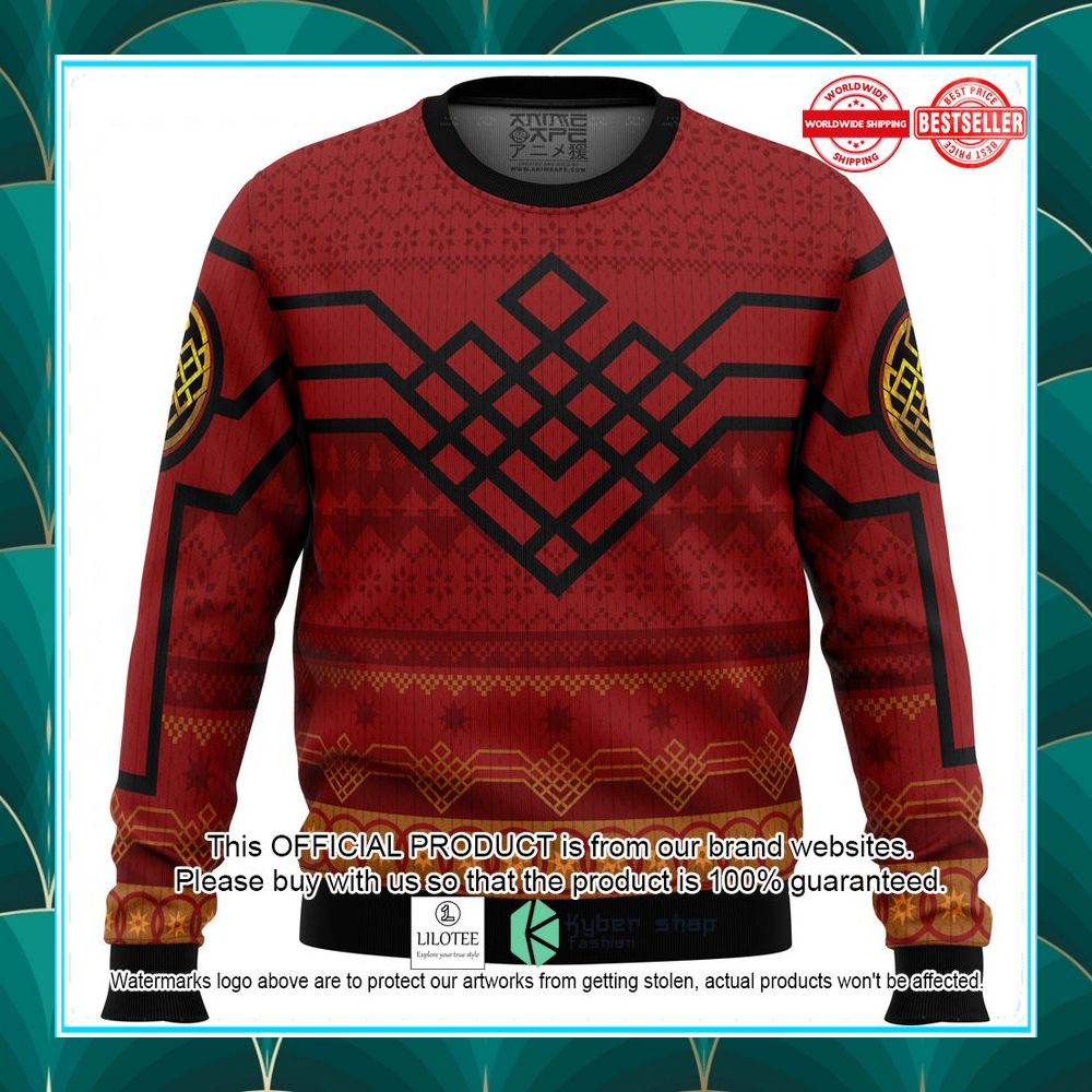 ten golden rings shang chi marvel ugly christmas sweater 1 241