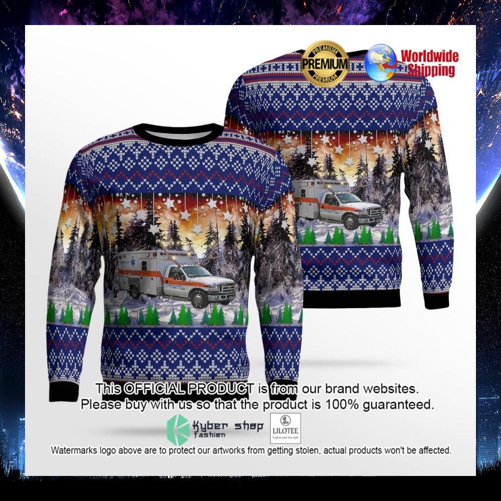 tennessee cumberland county ems ugly sweater 1 243