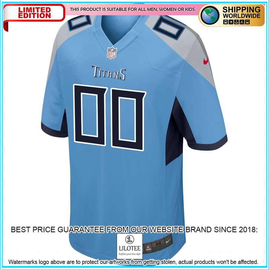 tennessee titans alternate custom light blue football jersey 2 913