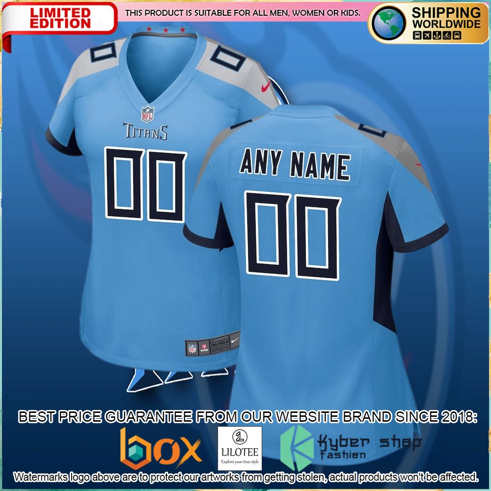 tennessee titans nike womens alternate custom light blue football jersey 1 642