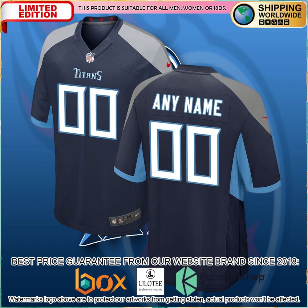 tennessee titans nike youth custom navy football jersey 1 380