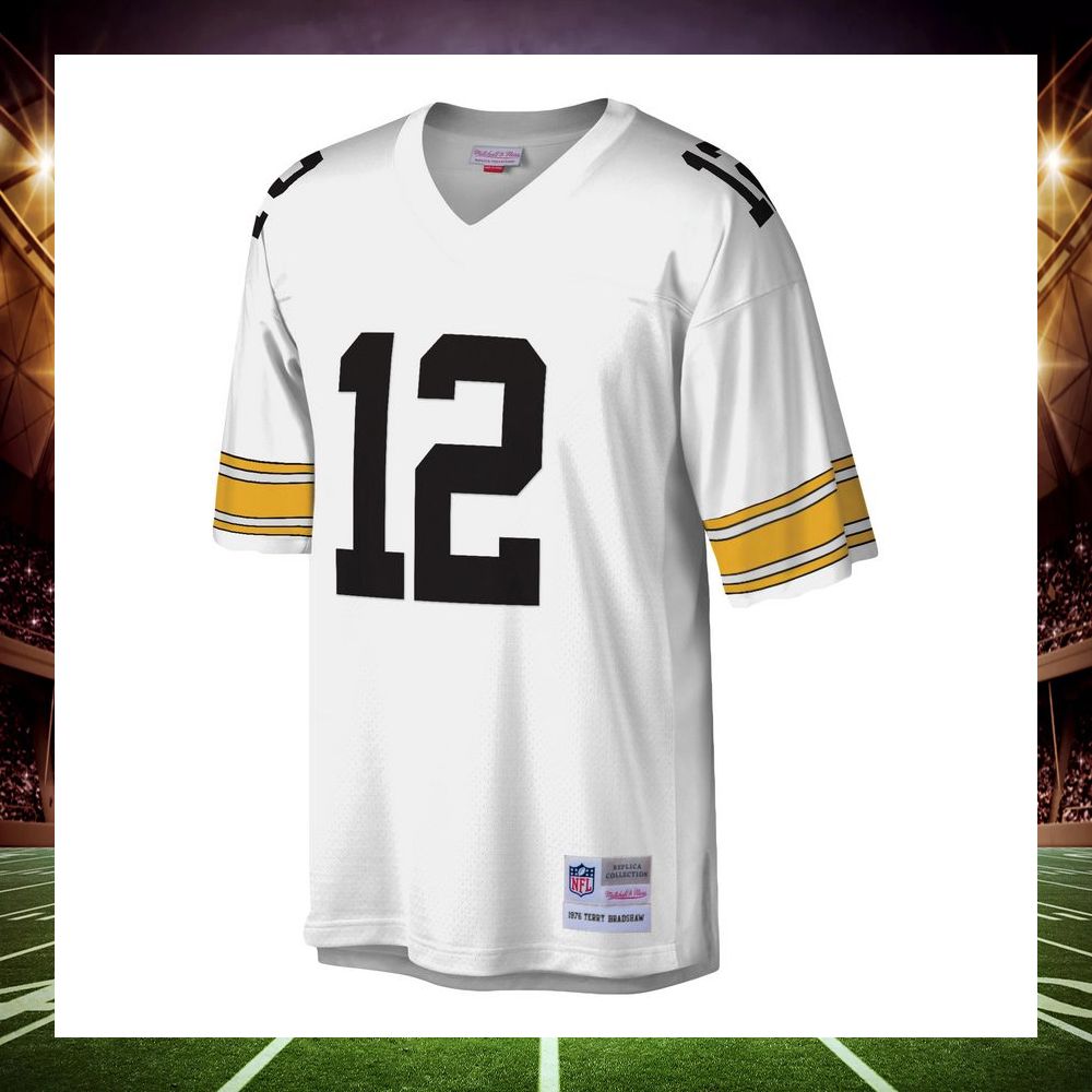terry bradshaw pittsburgh steelers mitchell ness legacy replica white football jersey 2 275