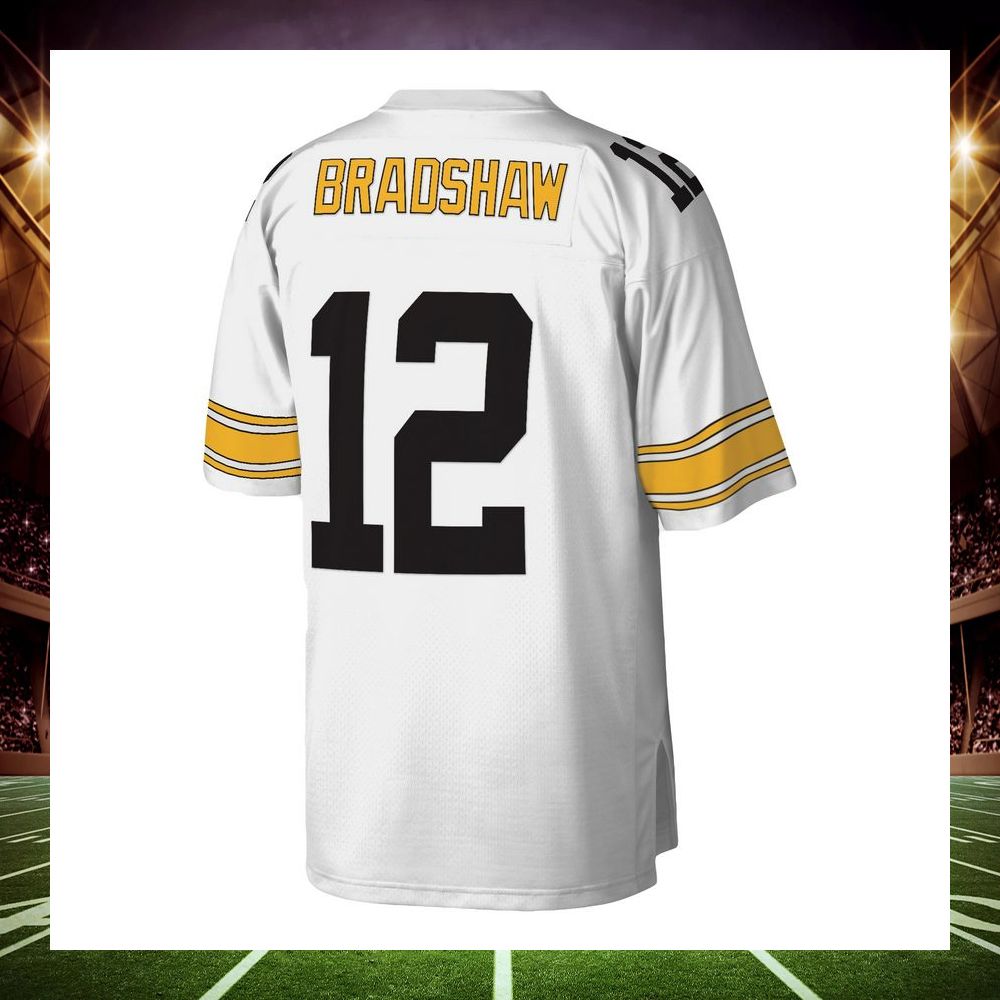 terry bradshaw pittsburgh steelers mitchell ness legacy replica white football jersey 3 503