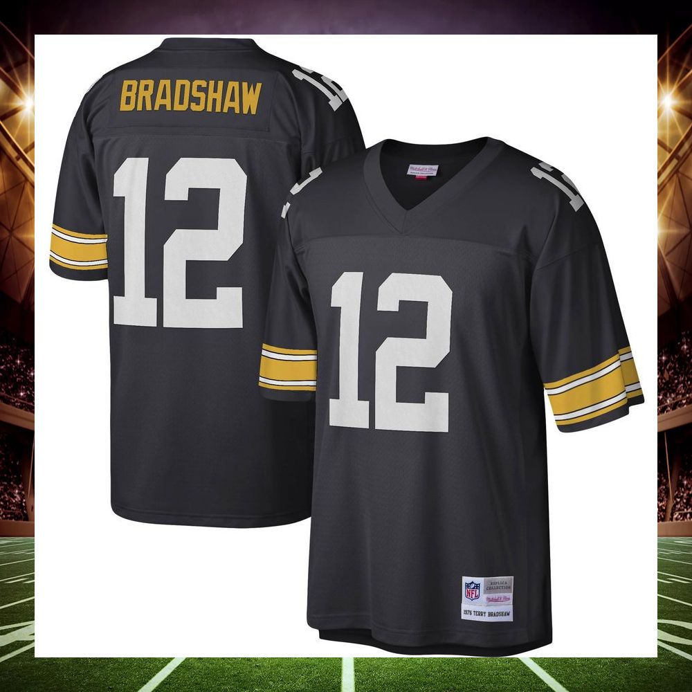 terry bradshaw pittsburgh steelers mitchell ness legacy replica white football jersey 5 228
