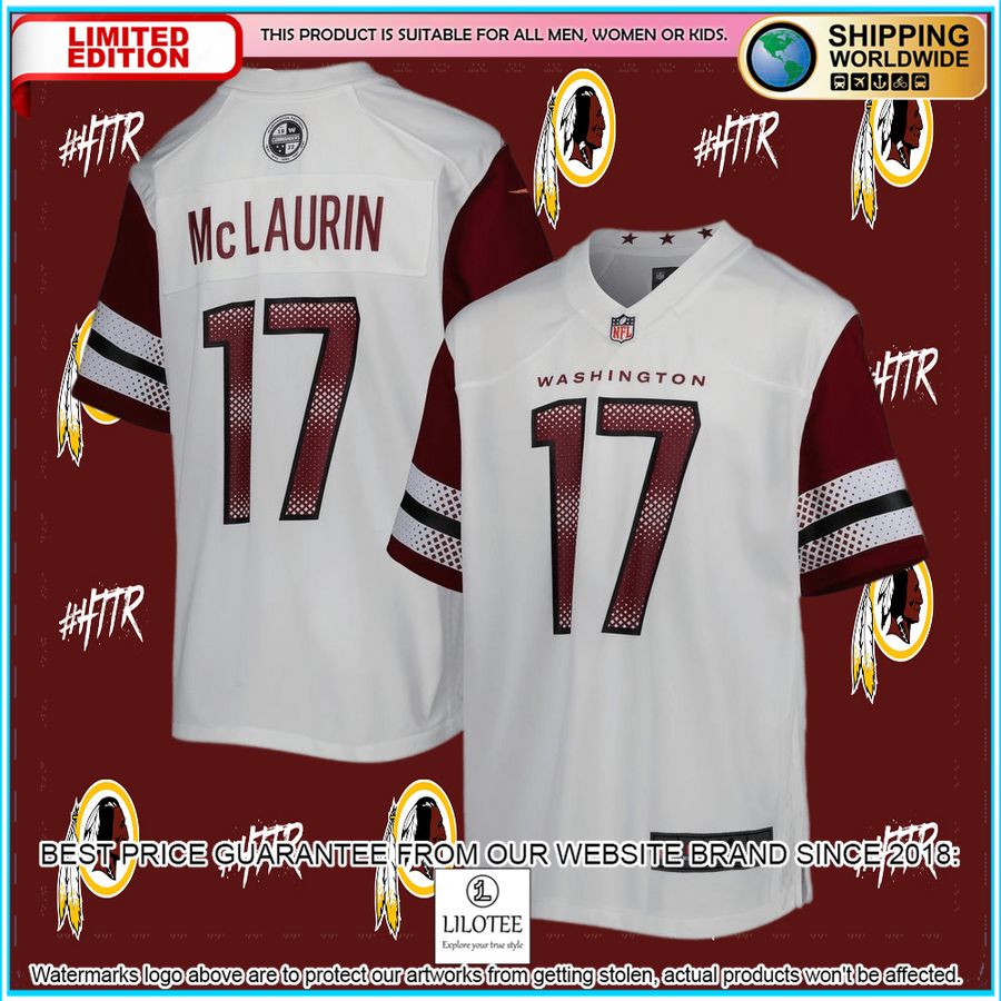 terry mclaurin washington commanders youth white football jersey 4 153