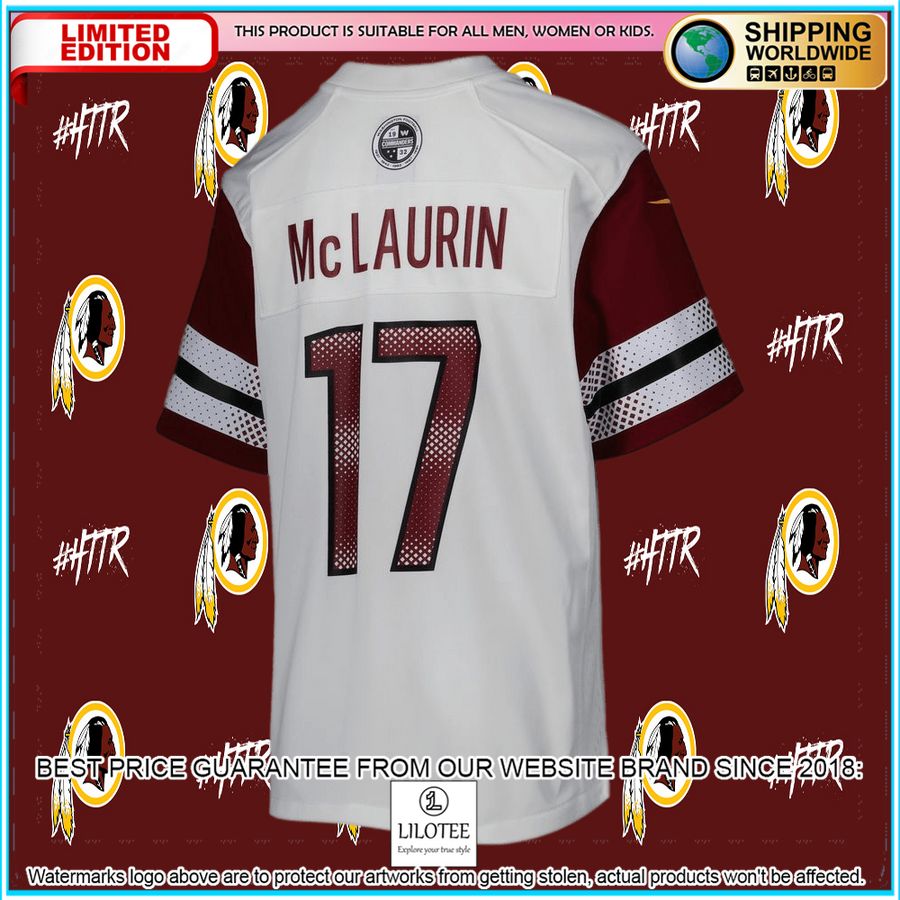 terry mclaurin washington commanders youth white football jersey 6 679