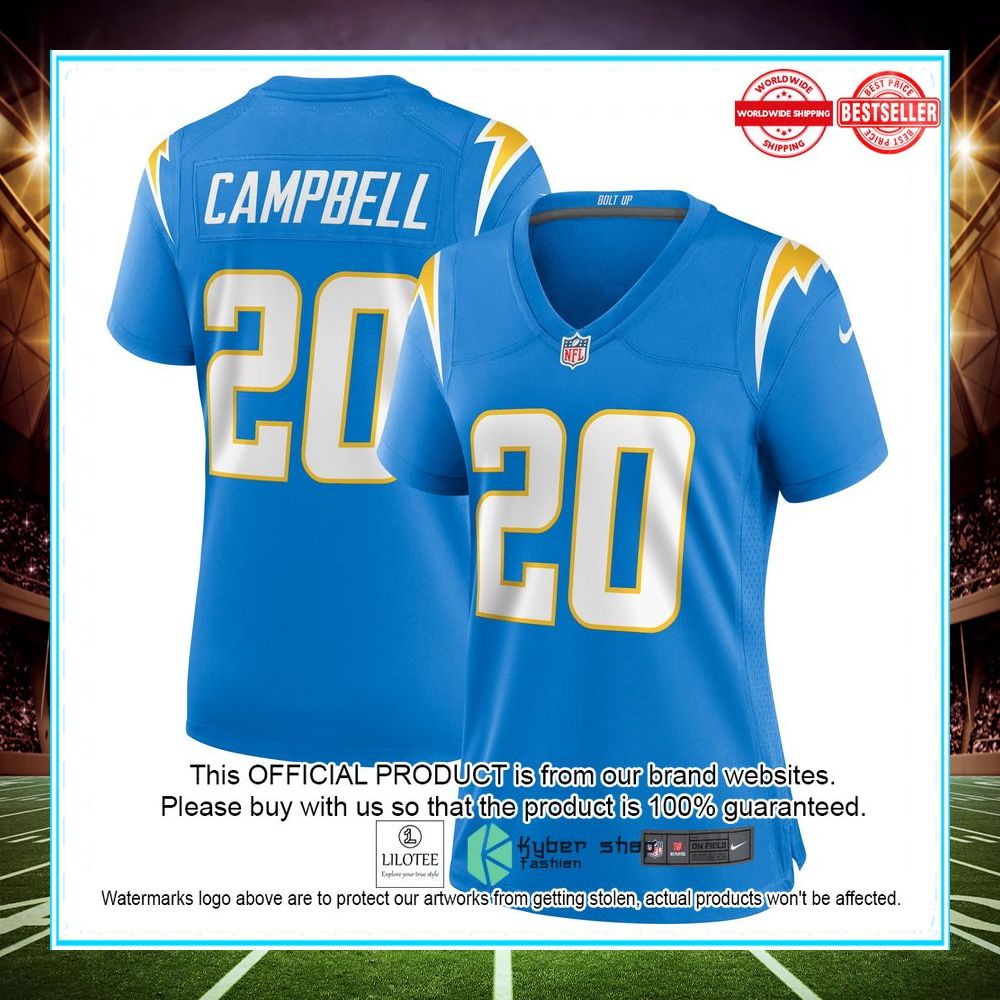 tevaughn campbell los angeles chargers nike womens game player powder blue football jersey 1 94