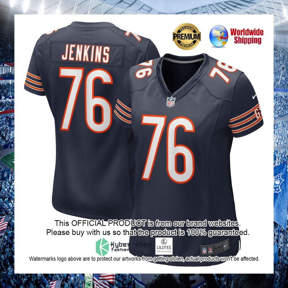teven jenkins chicago bears nike womens navy football jersey 1 177