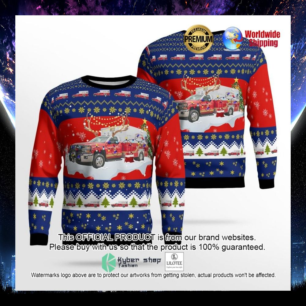texas corpus christi fire rescue ugly sweater 1 713
