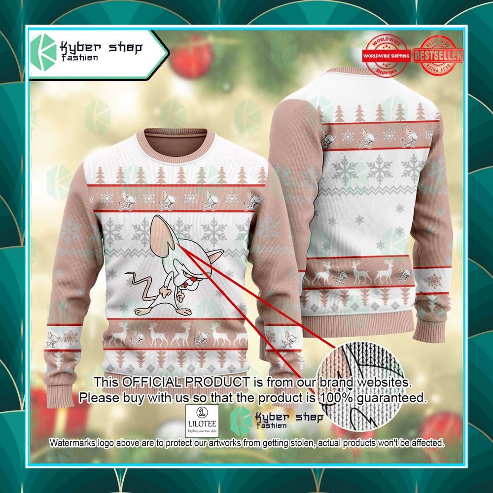 the brain pinky and the brain ugly sweater 1 217