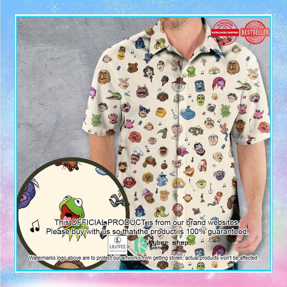 the muppets pattern hawaiian shirt 1 347