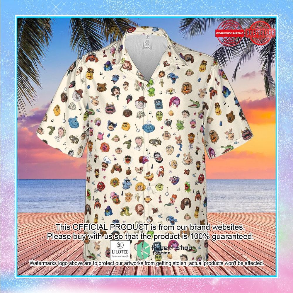 the muppets pattern hawaiian shirt 2 429
