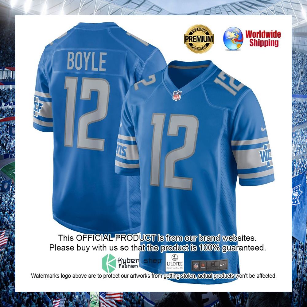 tim boyle detroit lions nike blue football jersey 1 551